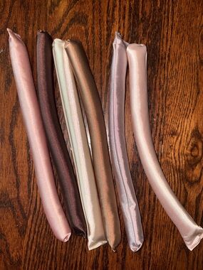 Kitsch Satin Flexi Rods - Pink, Cream & Brown Tones
